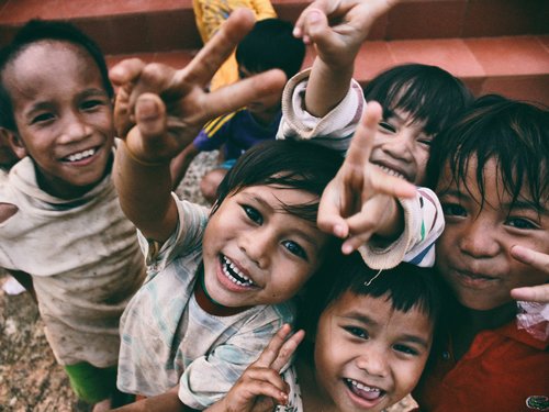 Kids Smiling, Posing